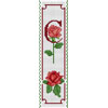 Click To View Product Information On Initial with Red Roses Bookmark Cross Stitch Kit