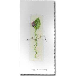 Mulberry Rosebud Anniversary Card