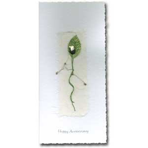 White Rosebud Anniversary Card