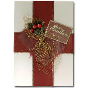 Deluxe Red Berries Christmas Card