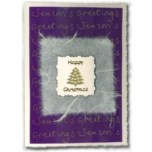 Gold Tree Christmas Card