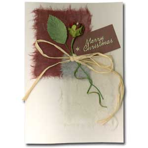 Lily Rose and Bow Christmas Card