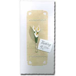 Calla Lilies Thinking of You Card
