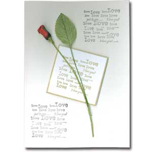 Red Rosebud Valentine Card