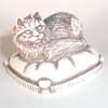 Click To View Product Information On Cat On Pillow Magnetic Needleholder (Ivory)