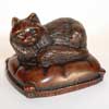 Click To View Product Information On Cat On Pillow Magnetic Needleholder (Mahogany)