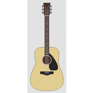 Acoustic Guitar Cross Stitch Kit