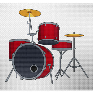 Drum Kit Cross Stitch Kit