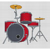 Click To View Product Information On Drum Kit Cross Stitch Kit