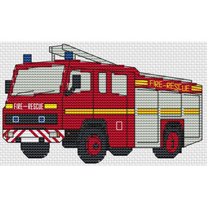Fire Engine Cross Stitch Kit