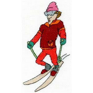 Gentleman Skier Cross Stitch kit