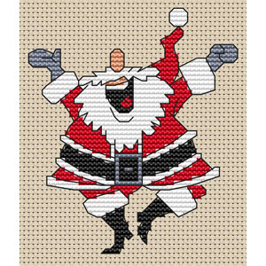 Happy Santa Cross Stitch Kit
