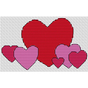 Hearts Cross Stitch Kit
