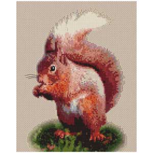 Red Squirrel Cross Stitch Kit