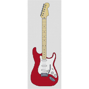 Stratocaster Guitar Cross Stitch Kit