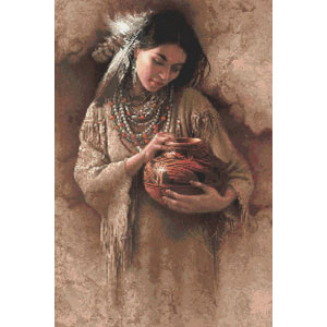 The Red Pot Cross Stitch Kit