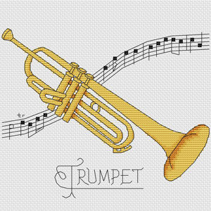 Trumpet Cross Stitch Kit