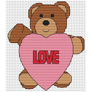 Valentine Bear 1 Cross Stitch Kit