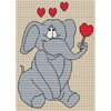 Click To View Further Information On Valentine Elephant Cross Stitch Kit
