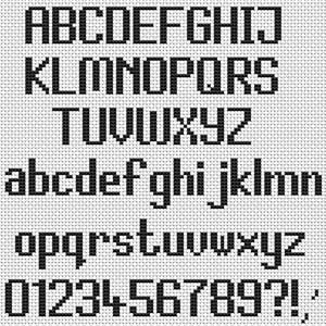 Modern Font Chart