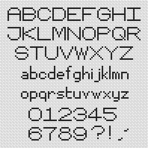 Square Font Chart