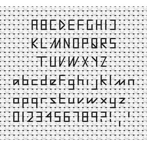 Tiny Backstitch Font Chart
